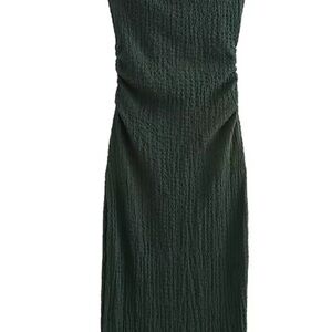 Zara Dark Green Strapless Dress